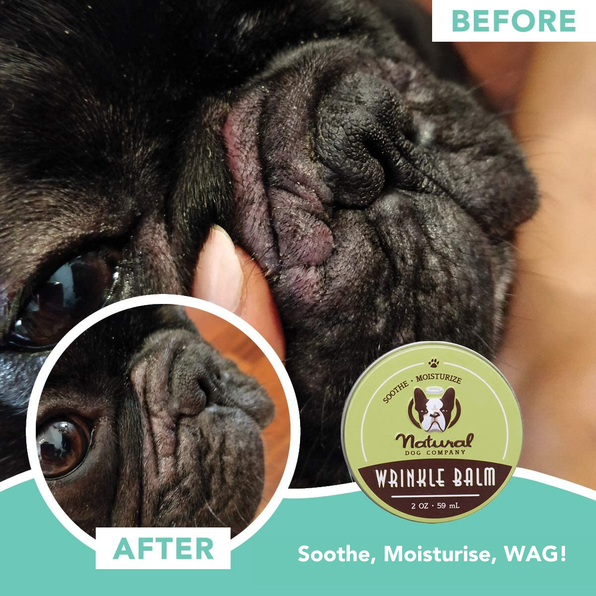 Organic wrinkle balm for 2024 dogs