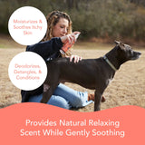 Natural Dog Company itchy dog spritz for dogs and puppies. Natural and organic shampoo spritz to clean and heal itchy dry skin on dogs.